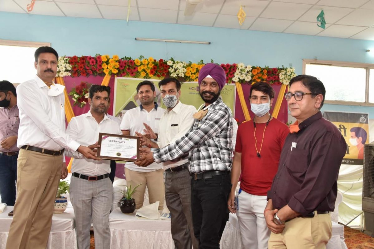 Eswachh Awarded certificate by MCG
